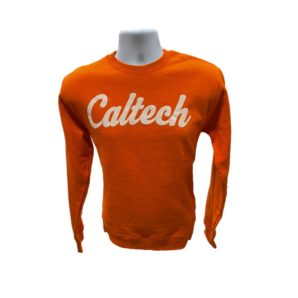 Orange fleece crew neck Sweatshirt